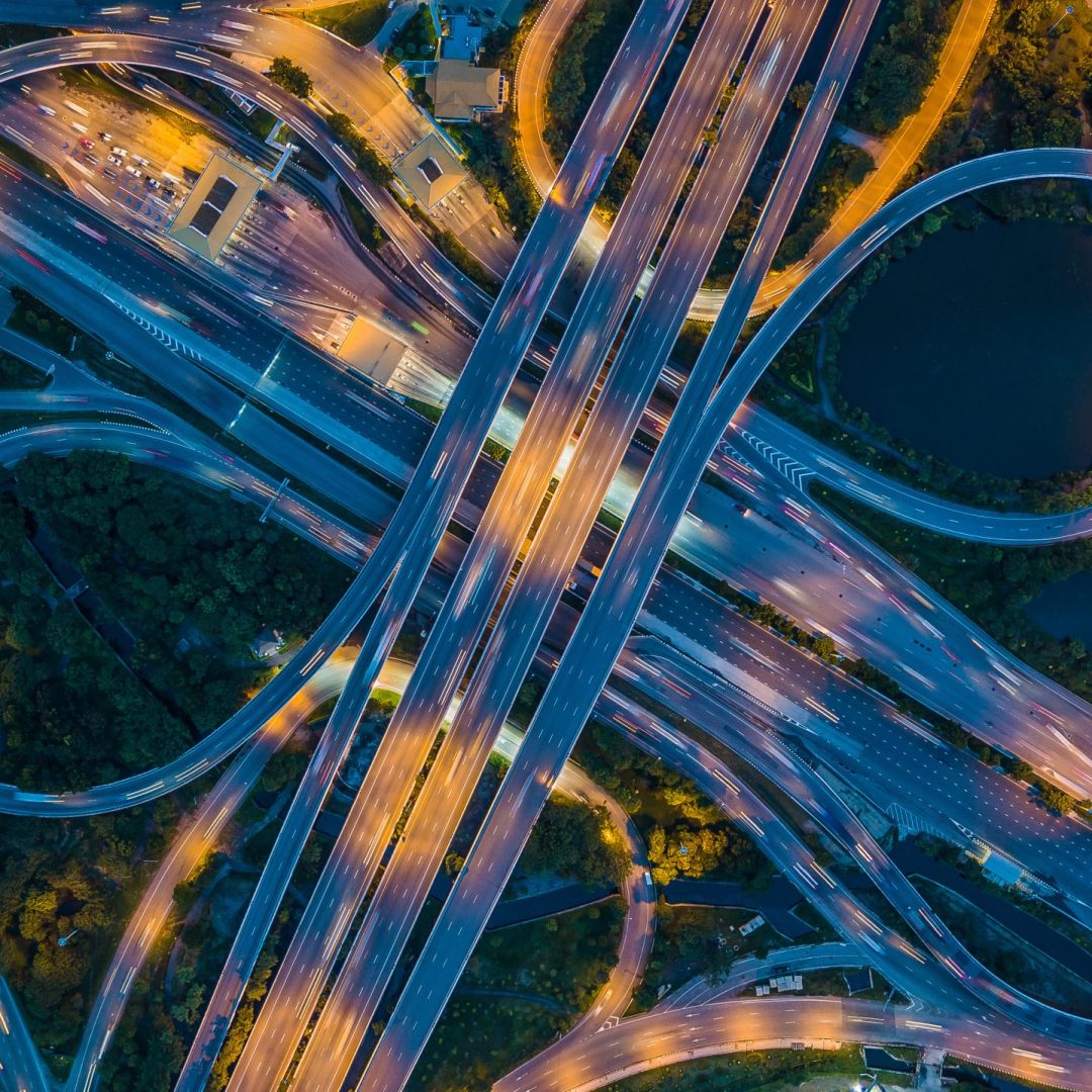 Bangkok Expressway top view, Top view over the highway, expressw Bangkok Expressway top view, Top view over the highway, expressw